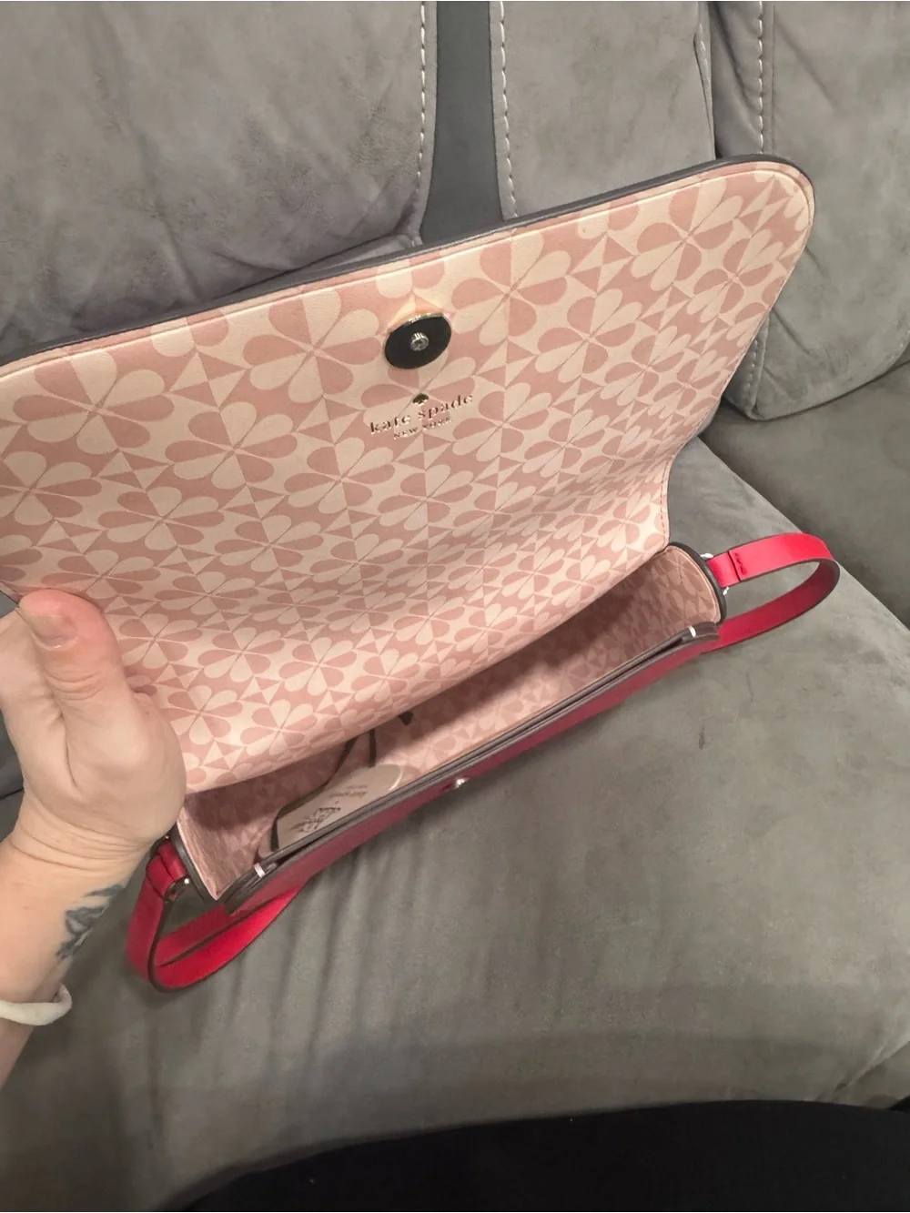 kate spade Red Leather Crossbody with Jerry Cartoon